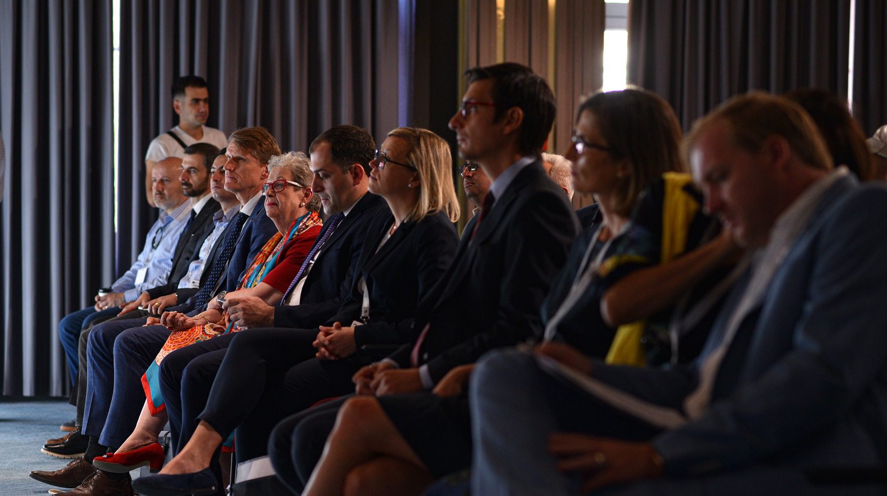 The delegation seated at the Science and Technology Convergence Conference in Yerevan