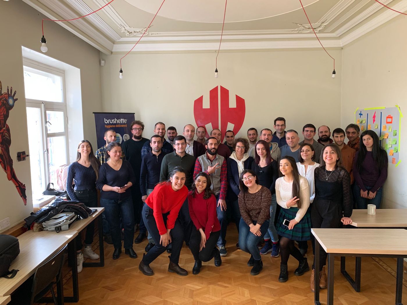 A full hall at Hero House during a Demo Day